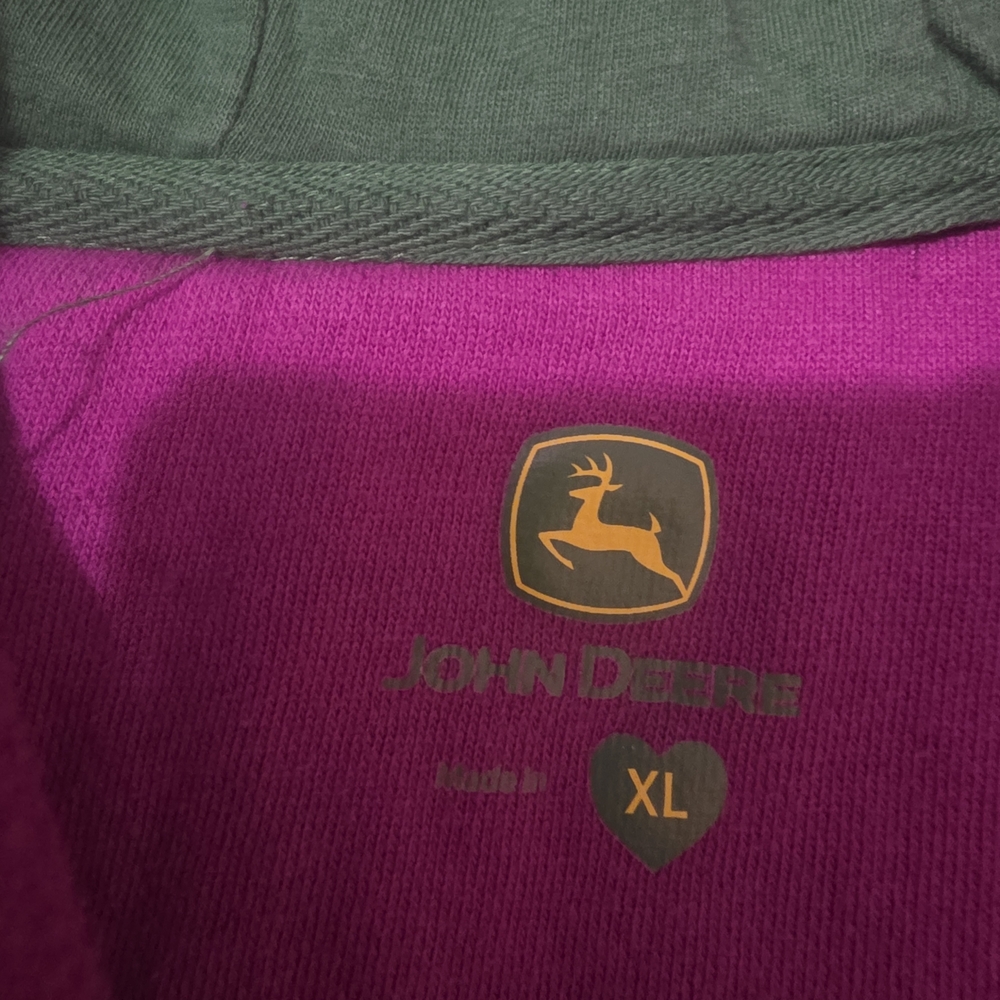 John Deere Purple Zip-Up with Green Logo - Picture 5 of 9